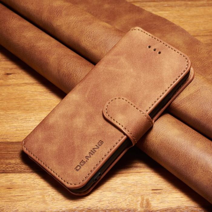 DG.MING - DG.MING Retro Konstläder Plånboksfodral för iPhone 7/8/SE 2022/2020 - Brun