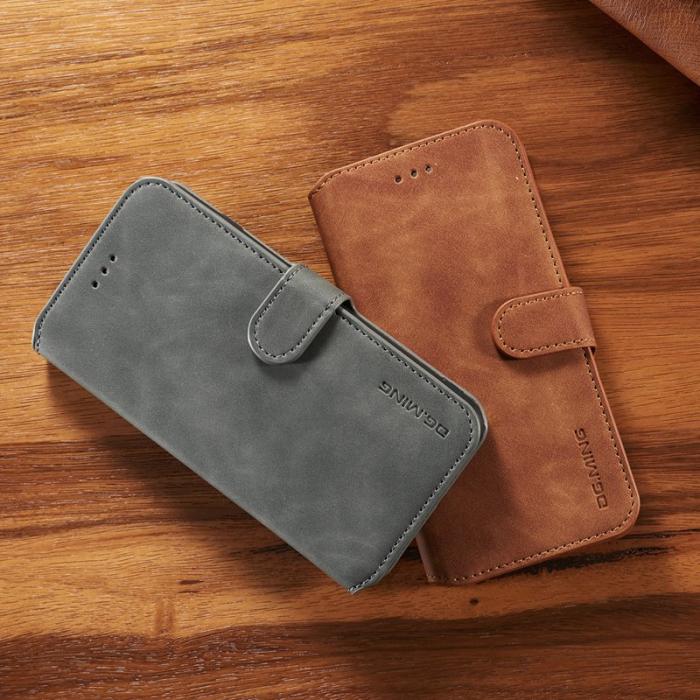 DG.MING - DG.MING Retro Konstläder Plånboksfodral för iPhone 7/8/SE 2022/2020 - Brun