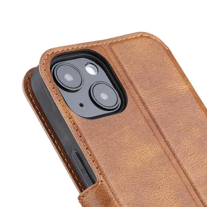 Boom of Sweden - BOOM iPhone 14 Plus Plånboksfodral Calfskin - Brun