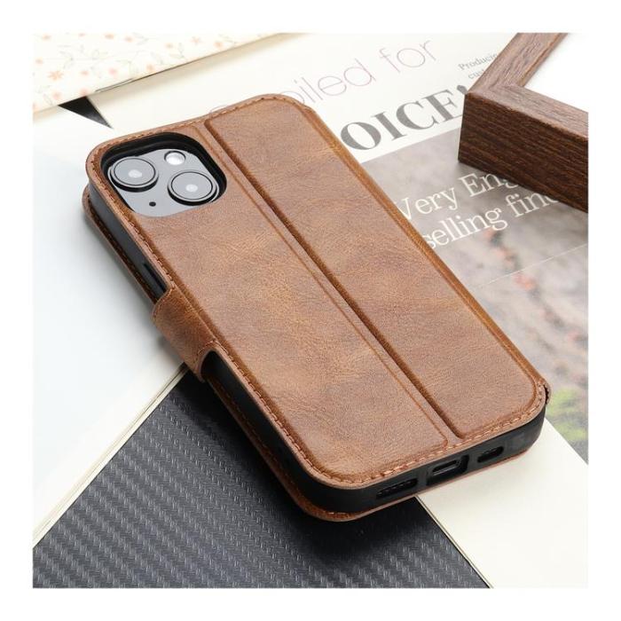 Boom of Sweden - BOOM iPhone 14 Plus Plånboksfodral Calfskin - Brun