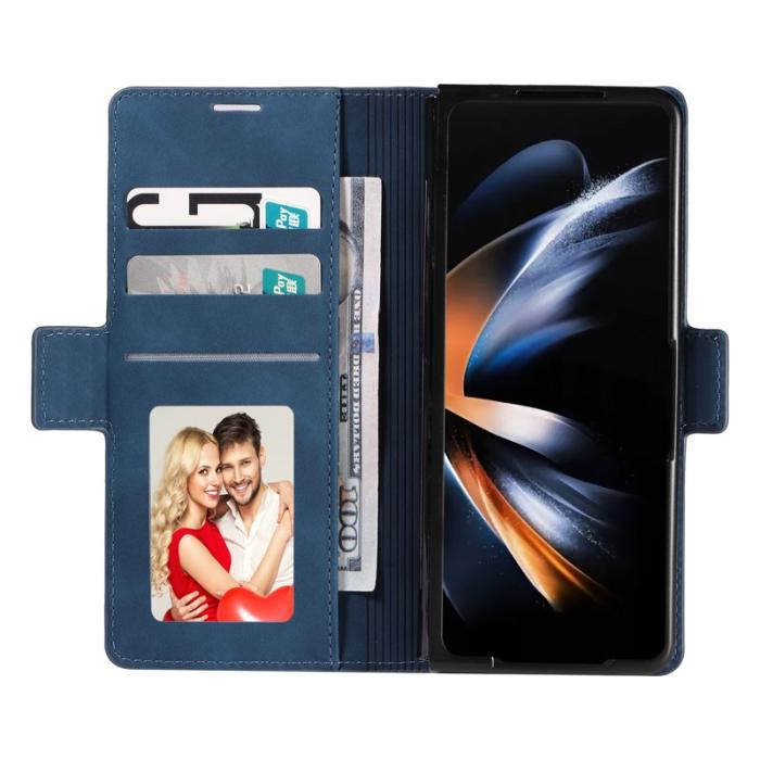 FORWENW - FORWENW Fantasy Series Samsung Galaxy Z Fold5 Plånboksfodral Konstläder - Blå