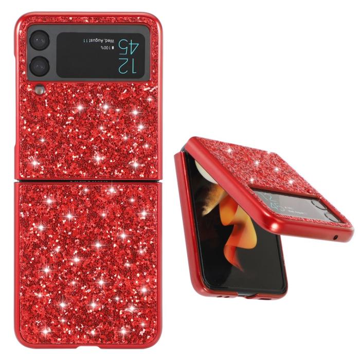OEM - Glittery Electroplating Skal Samsung Galaxy Z Flip 3 - Blå