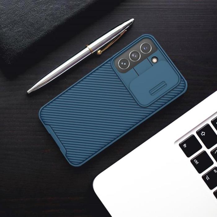 Nillkin - Nillkin Camshield Skal Galaxy S22 5G - Blå