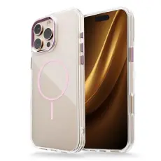 OEM - iPhone 16e Mobilskal MagSafe Clear Thin - Rosa