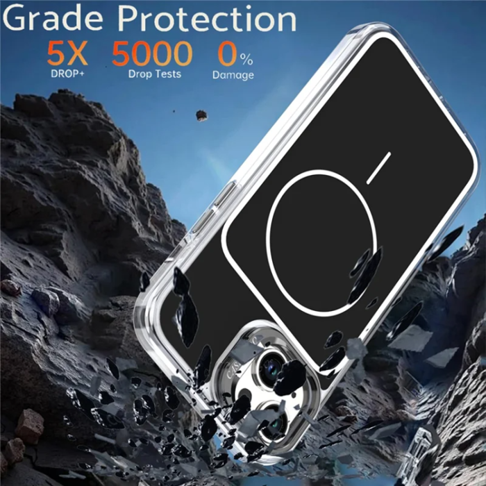 A-One Brand - iPhone 15 Plus Mobilskal MagSafe Lens Kickstand med Handrem