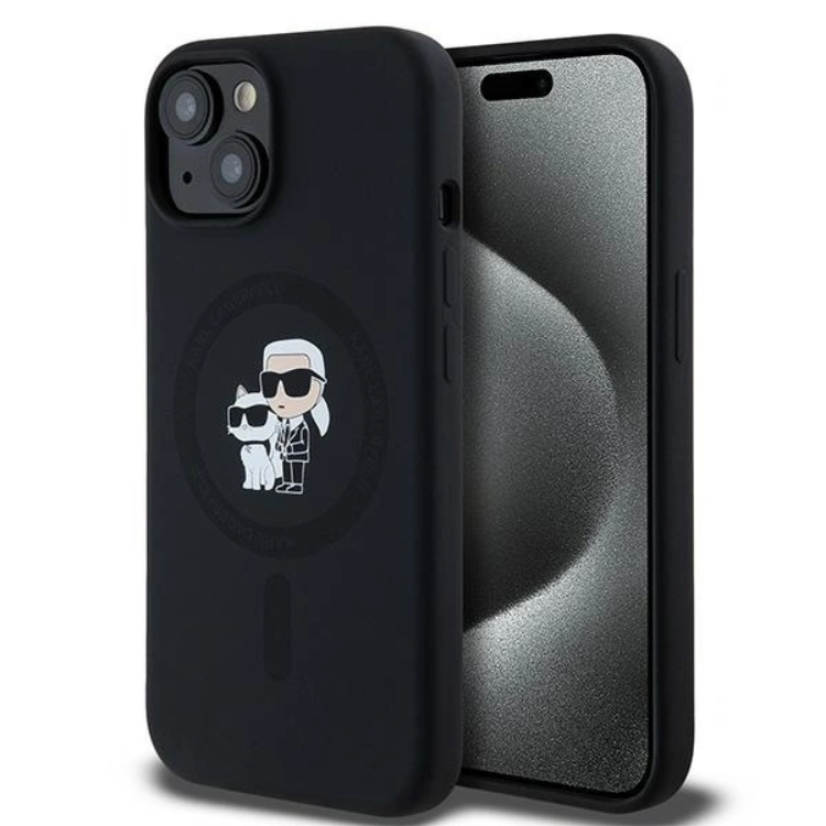 Karl Lagerfeld iPhone 15/14 Plus Mobilskal Magsafe Silikon - Svart | 2353 | AlltMobil