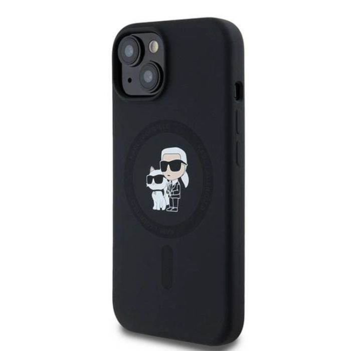 KARL LAGERFELD - Karl Lagerfeld iPhone 15/14 Plus Mobilskal Magsafe Silikon - Svart