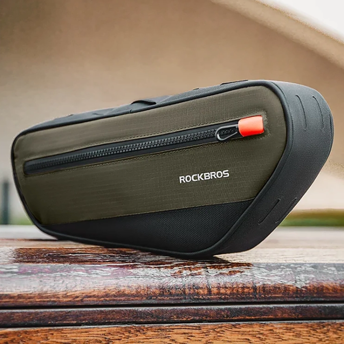 Rockbros - Rockbros Cykelväska för Ram 1,7 L - Grön/Svart