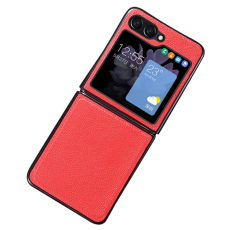 A-One Brand - Galaxy Z Flip 6/7 FE Mobilskal Cowhide Äkta Läder - Röd