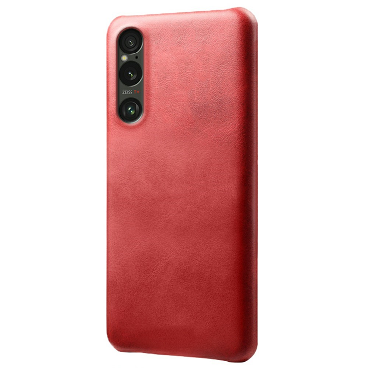 Sony Xperia 1 VII Mobilskal Calfskin Texture PU-Läder - Röd | 2353 | AlltMobil