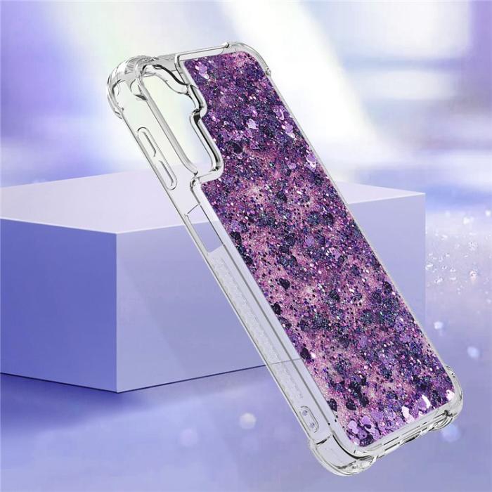 A-One Brand - Galaxy A14 5G/4G Mobilskal YB Quicksand Glitter TPU - Lila