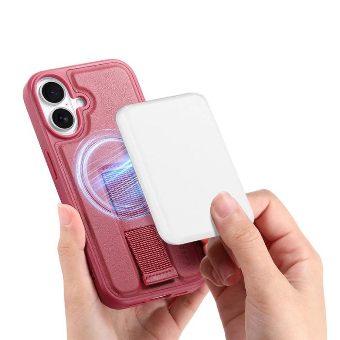 CASENEO - CASENEO iPhone 17 Fodral Magnetiskt KonstLäder - Röd