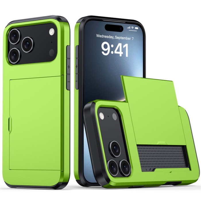 A-One Brand - iPhone 17 Pro Max Mobilskal korthållare - Grön