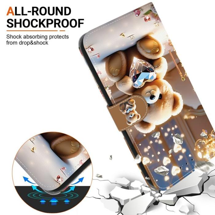 OEM - Samsung Galaxy S26 / S26 Pro Fodral Äkta Läder Ställ - Diamond Bear