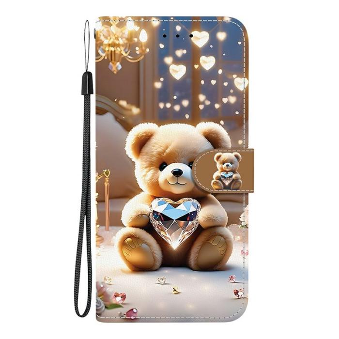 OEM - Samsung Galaxy S26 / S26 Pro Fodral Äkta Läder Ställ - Diamond Bear