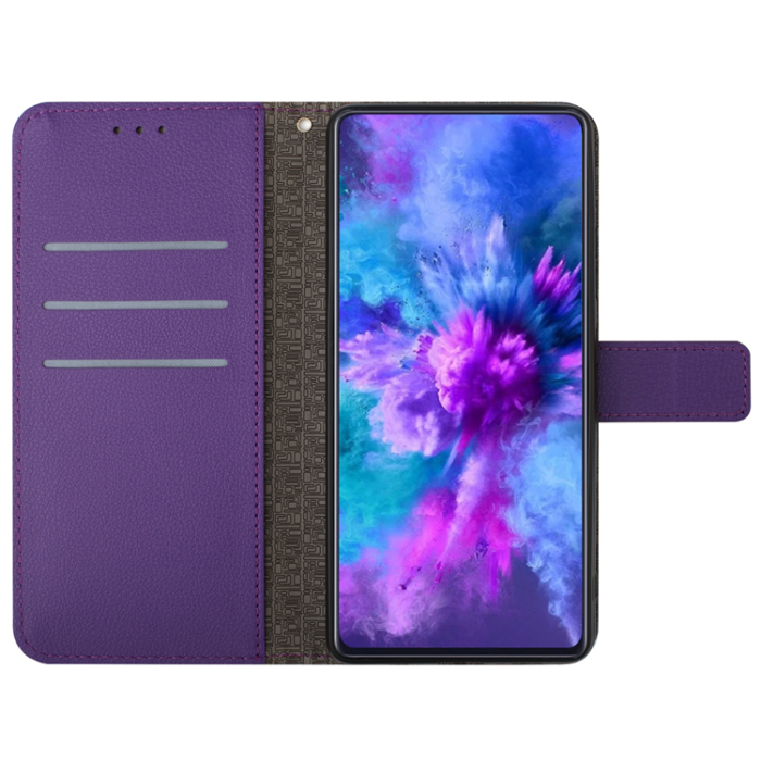 A-One Brand - OnePlus Nord 5 Plånboksfodral Litchi Imprint - Mörklila