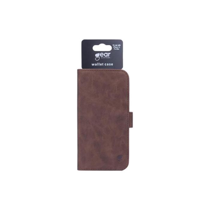 GEAR - GEAR Mobilfodral Nubuck PU iPhone 13 Pro Max - Brun