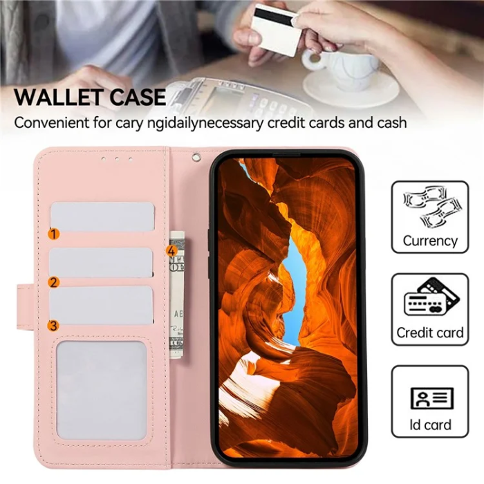 A-One Brand - Sony Xperia 1 VII Plånboksfodral RFID Läder - Rosa