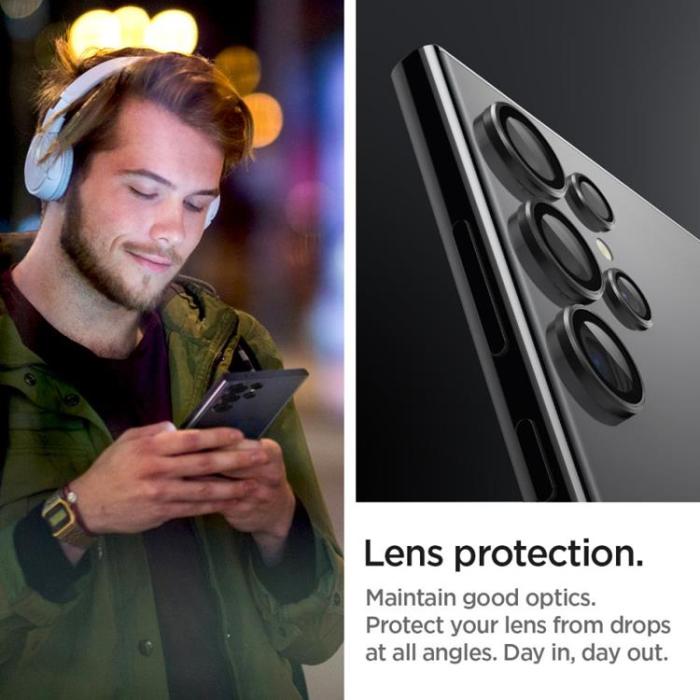 Spigen - [2-Pack] Spigen Galaxy S24 Ultra Kameralinsskydd Härdat glas EZ-Fit