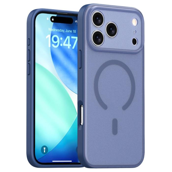 A-One Brand - iPhone 17 Pro Max Mobilskal MagSafe Skin Feel - Blå