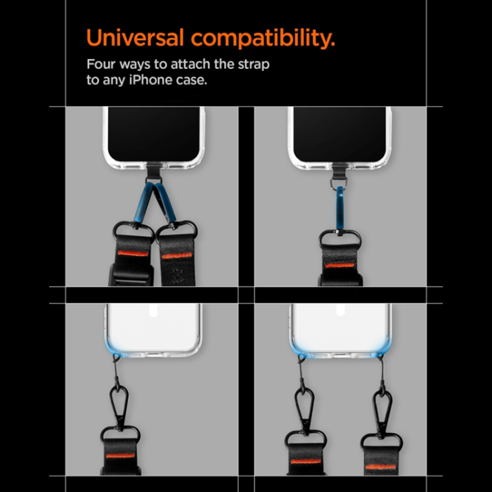 Spigen - Spigen Universal Mobilrem Crossbody Lanyard DA30M - Svart