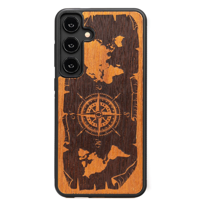 Bewood - Bewood Galaxy S24 Plus Mobilskal Compass Merbau