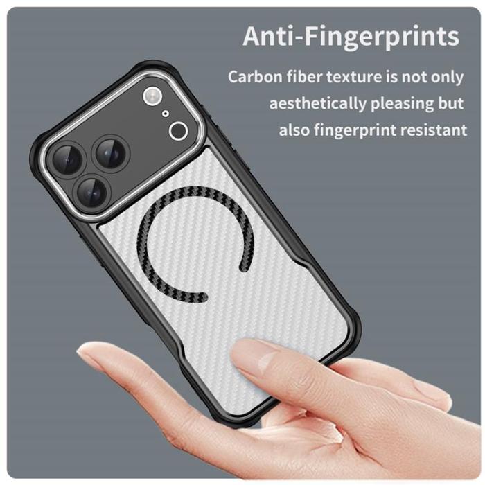 A-One Brand - iPhone 17 Pro Max Mobilskal MagSafe Carbon Fiber - Svart