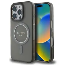 Guess - Guess Mobilskal till iPhone 16 Pro Max MagSafe IML Glitter Circle - Svart