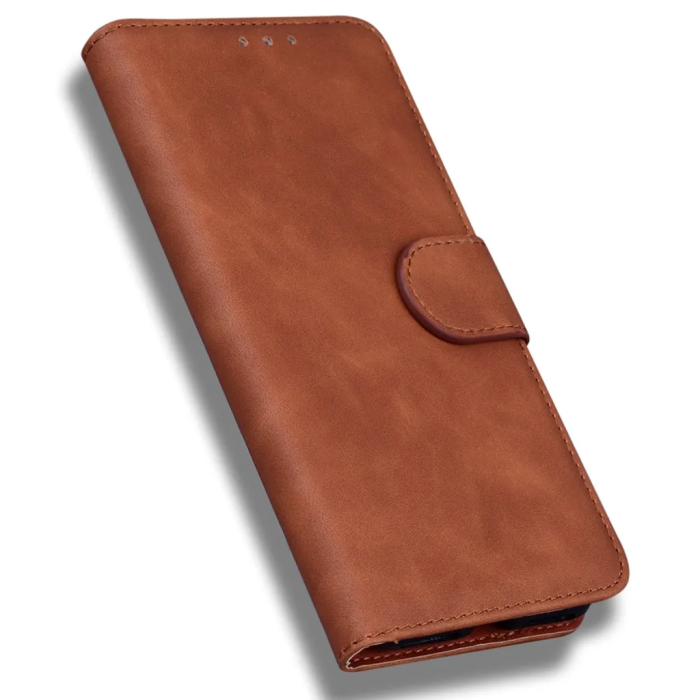 Taltech - iPhone 15 Plus Plånboksfodral Praktiskt - Brun