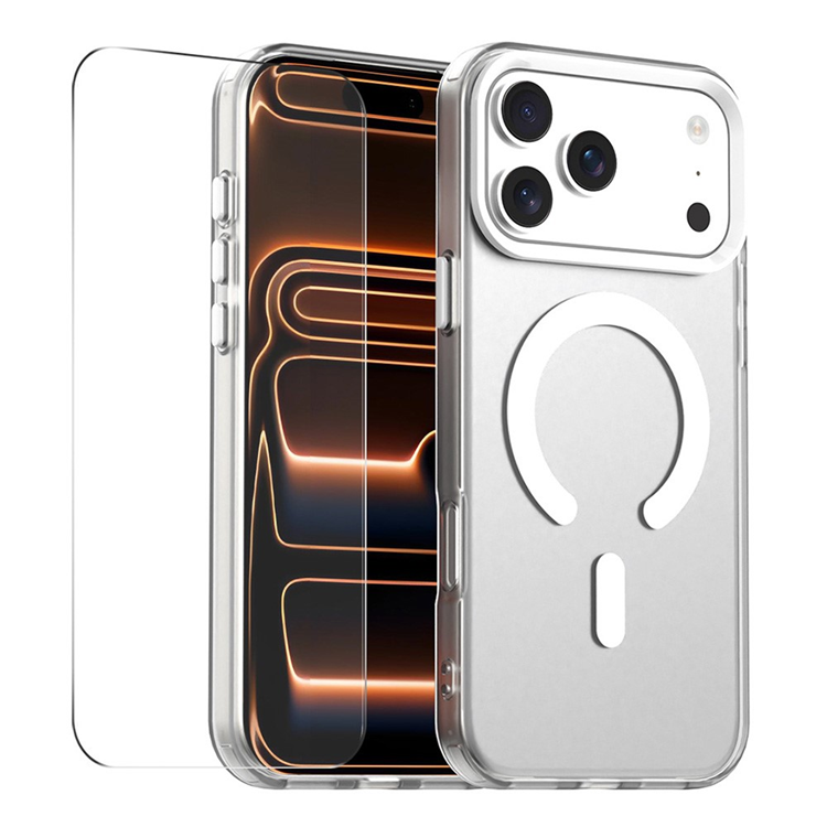 ENKAY iPhone 17 Pro Max Mobilskal MagSafe 9H Härdat Glas - Vit | 2353 | AlltMobil