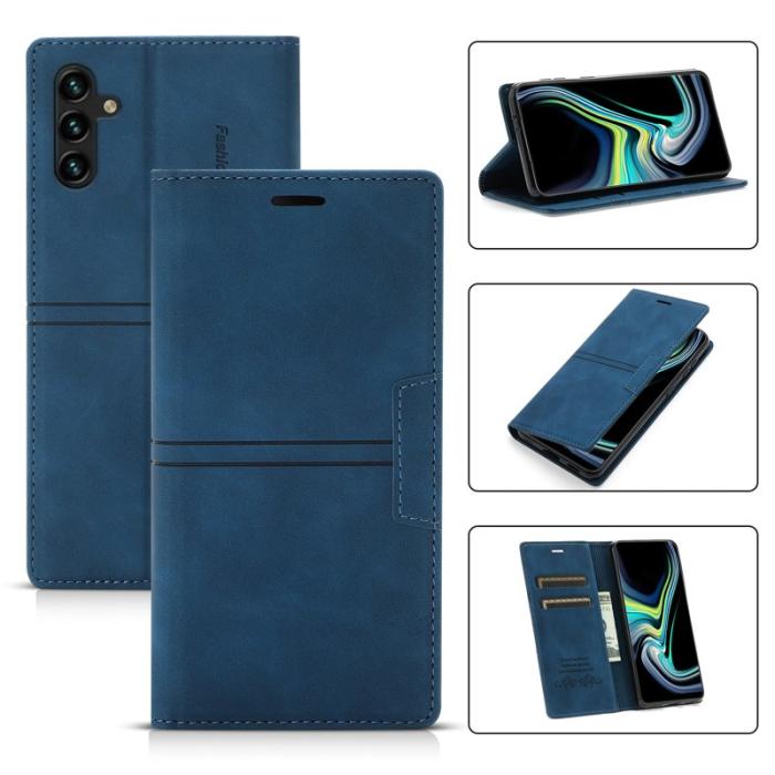 OEM - Samsung Galaxy S26 Plånboksfodral Magnetisk Stängning Konstläder - Blå
