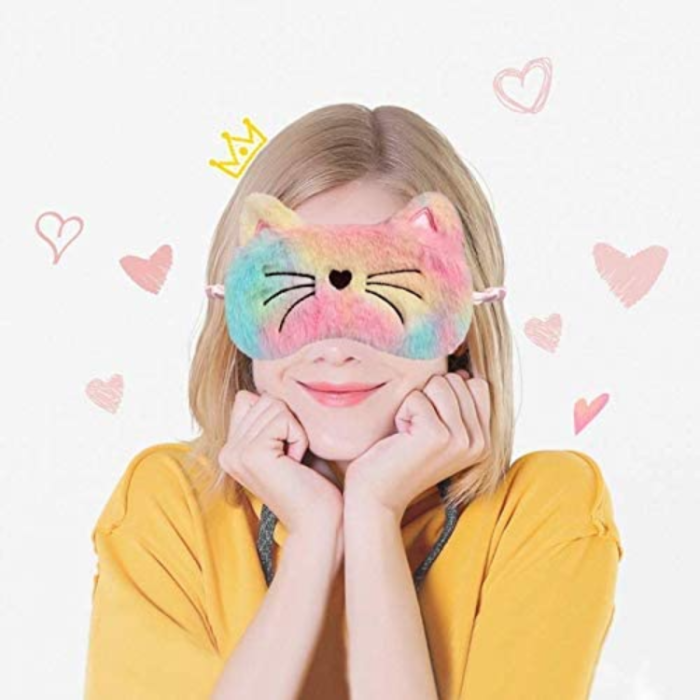 A-One Brand - Bekväm Fur Sovmask/Ögonmask - Cat