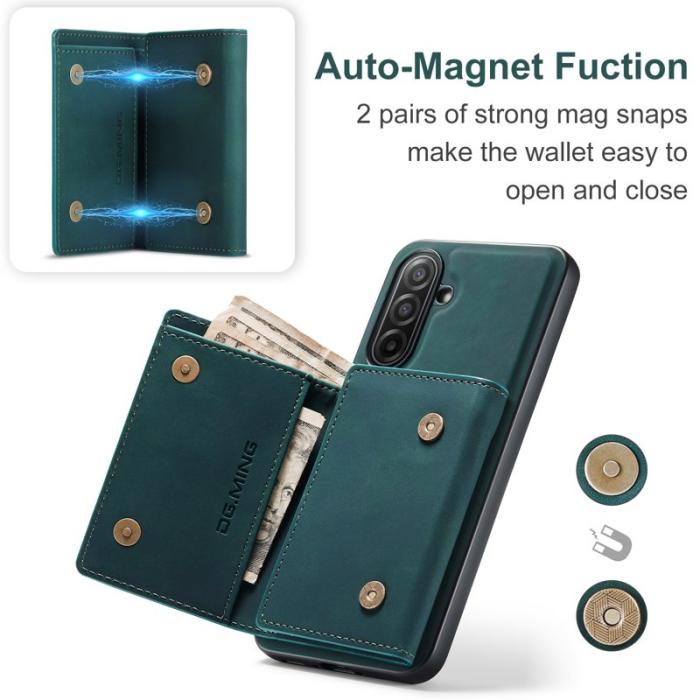 DG.MING - DG.MING Samsung Galaxy A17 5G Konstläder Plånboksfodral Grön