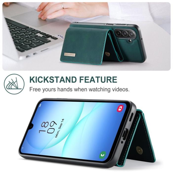 DG.MING - DG.MING Samsung Galaxy A17 5G Konstläder Plånboksfodral Grön