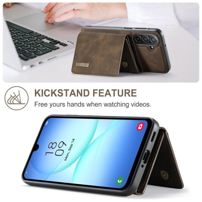 DG.MING - DG.MING Samsung Galaxy A17 5G Konstläder Plånboksfodral Brun
