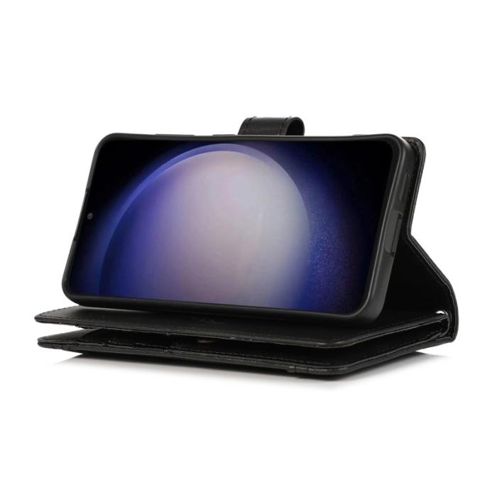 OEM - Samsung Galaxy S26/S26 Pro Plånboksfodral Äkta Läder Magnetiskt Skydd - Svart