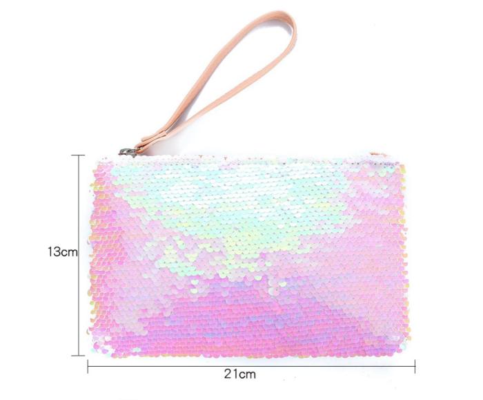 Raxter - Reversible Sequins Mermaid Glitter Handbag - Beige