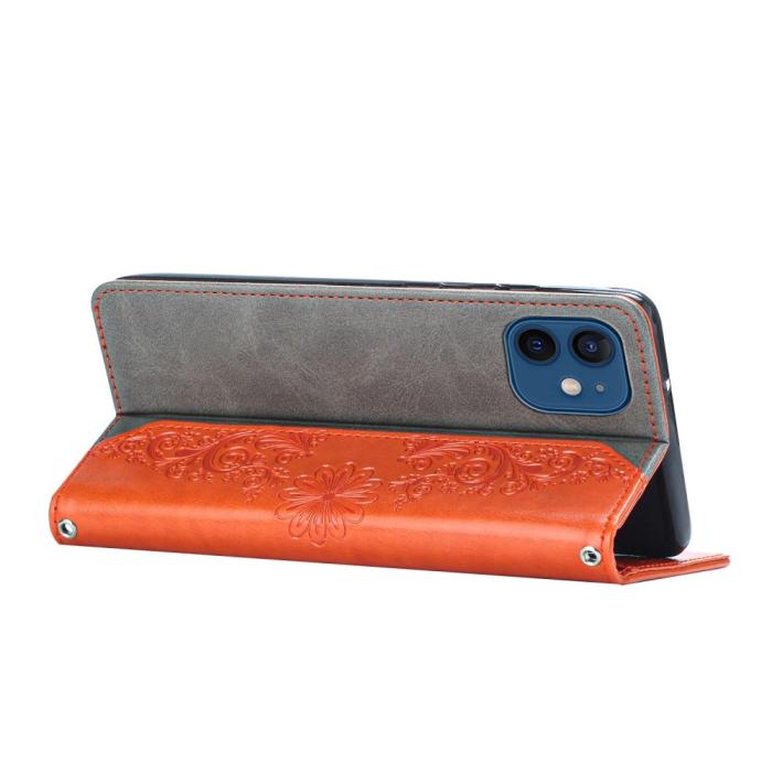 OEM - Fjärilar iPhone 11 Plånboksfodral - Orange