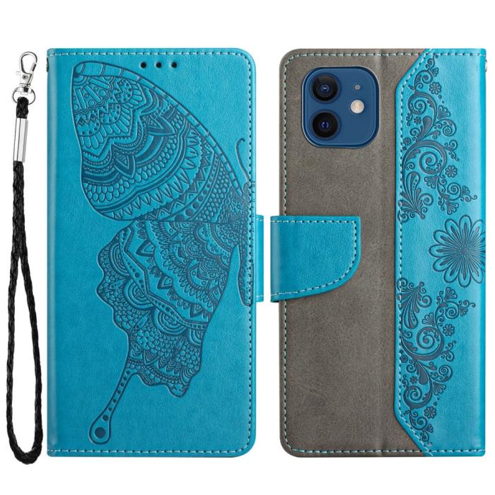OEM - Fjärilar iPhone 11 Plånboksfodral - Blå