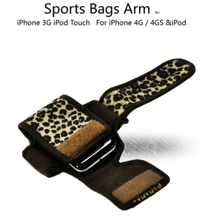 OEM - PCMAMA Sportarmband till iPhone 4S/4 / 3G / 3GS / iPOD (LEOPARD)