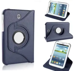 OEM - Rotating Armour Fodral till Samsung Galaxy Tab 3 7,0 P3200 - (Mörk Blå)
