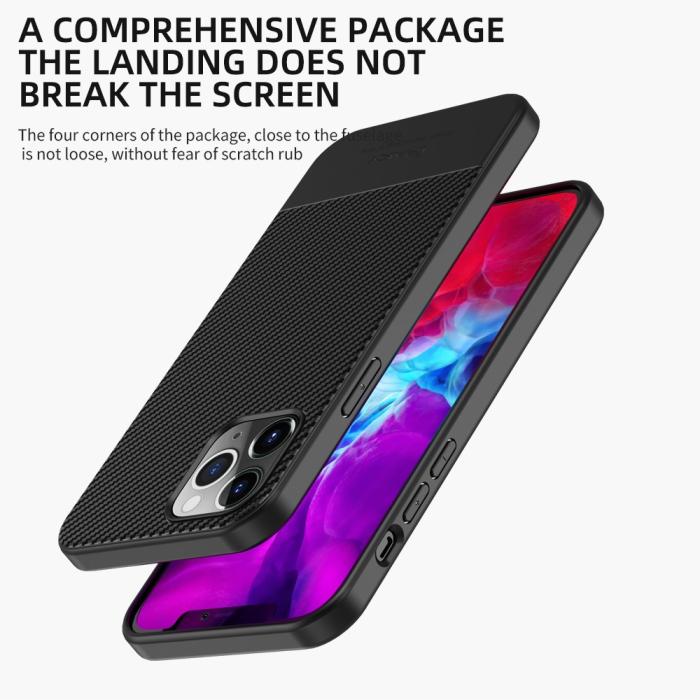 iPaky - IPAKY Carbon Fiber Skal iPhone 12 Mini - Svart
