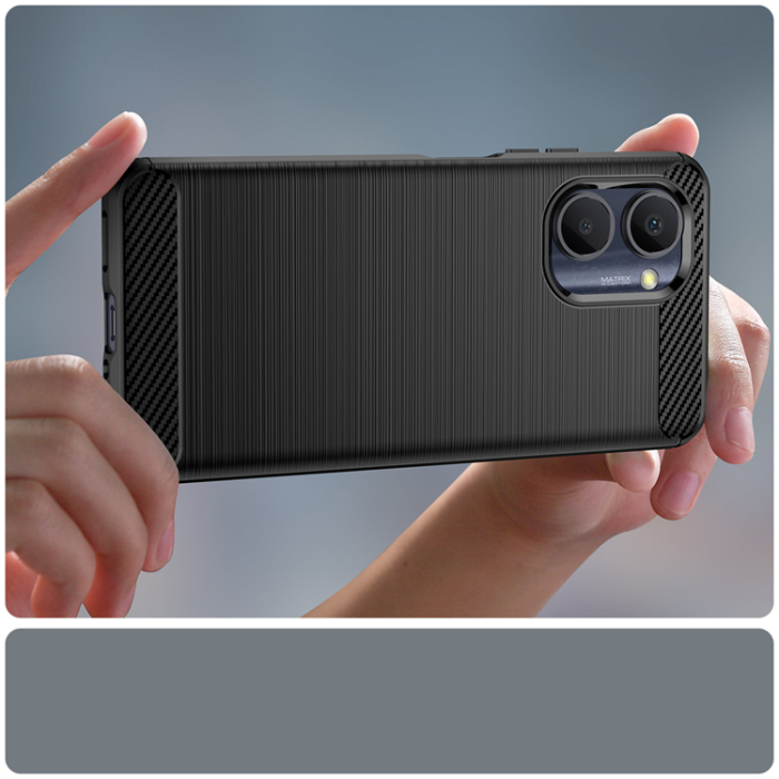 OEM - Realme C33 Mobilskal Carbon Silicone - Svart