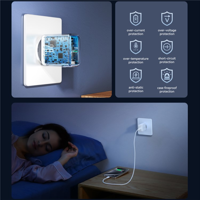Joyroom - JOYROOM Snabbladdare 20W USB-C EU JR-TCF20 PD - Vit