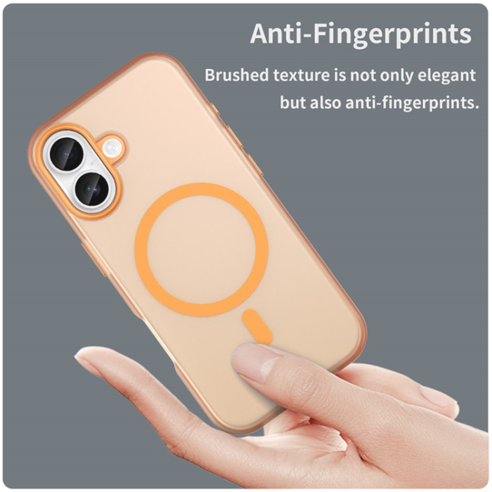 A-One Brand - iPhone 17 Mobilskal MagSafe Slim Matte Translucent - Orange