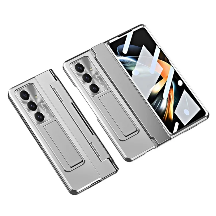 A-One Brand - Galaxy Z Fold 7 5G Mobilskal med Skärmskydd Hinge - Silver