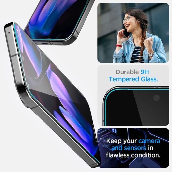 Spigen - Spigen [2-Pack] Google Pixel 9/9 Pro Skärmskydd Härdat Glas EZ-FIT