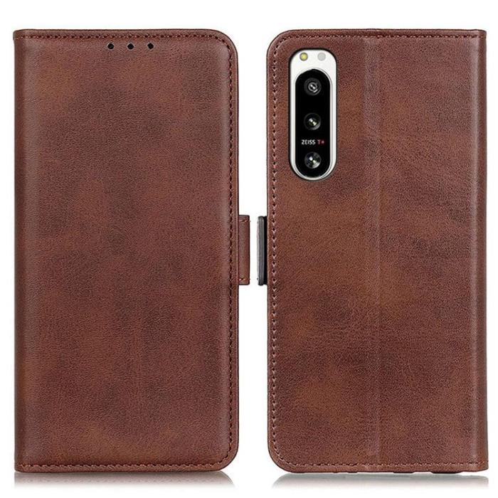OEM - Sony Xperia 5 IV Plånboksfodral PU Läder - Brun