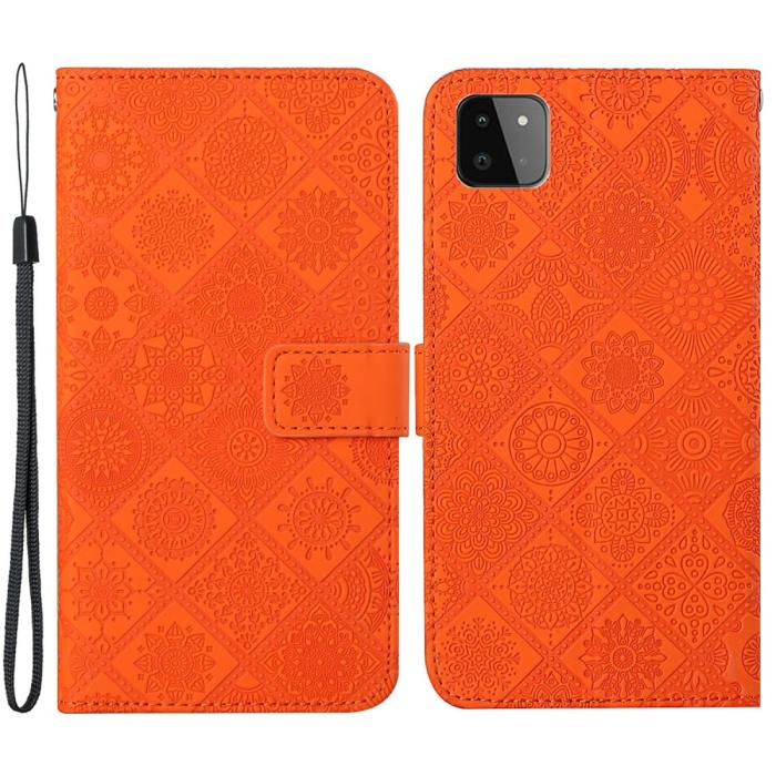 A-One Brand - Ethnic Design Plånboksfodral Galaxy A22 5G - Orange