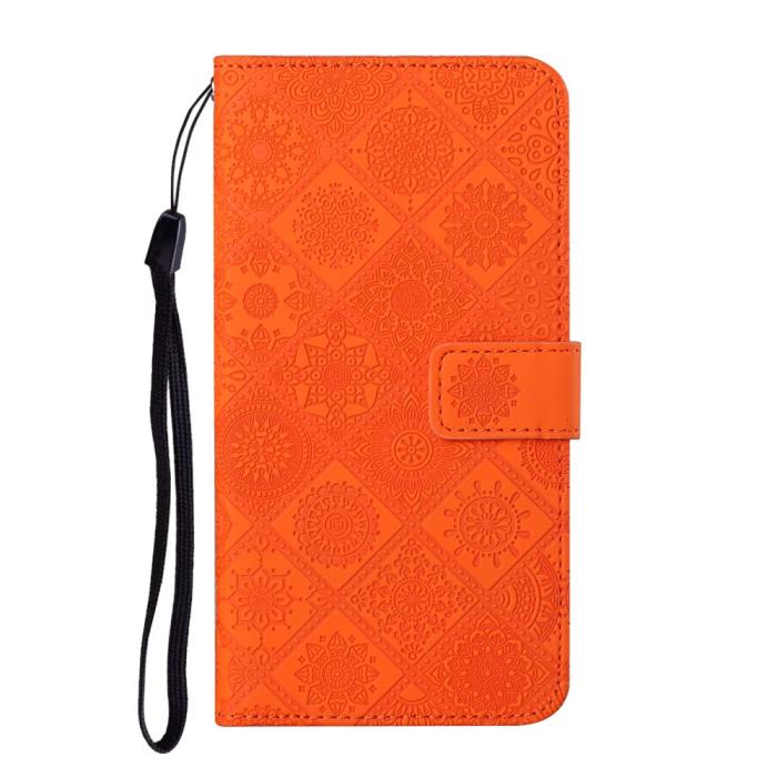 A-One Brand - Ethnic Design Plånboksfodral Galaxy A22 5G - Orange